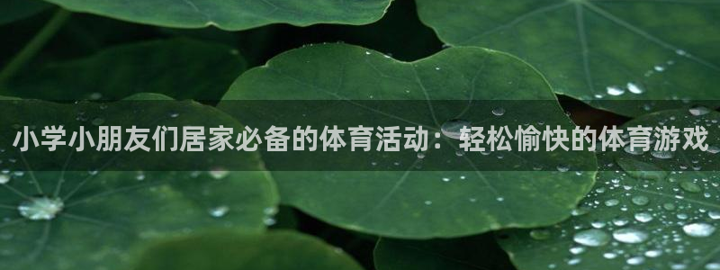 小学小朋友们居家必备的体育活动：轻松愉快的体育游戏